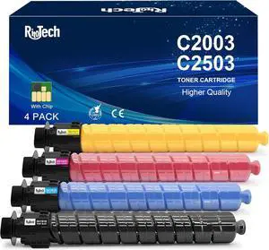 Ennovor MP C2003 C2503 Toner Cartridge Black Cyan Magenta Yellow - Replacement for Ricoh C2003 C2503 841918 841921 841920 841919 High Yield for Lanier Savin MP C2503 C2003 C2004 C2504 Printer,4 Pack