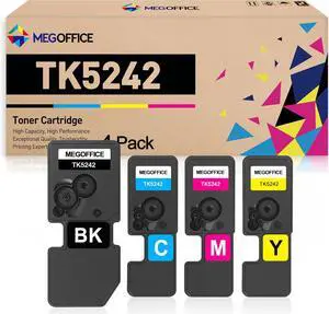 Ennovor Compatible Toner Cartridge Replacement for Kyocera TK5242 TK5242K TK5242C TK5242M TK5242Y TK 4242 for ECOSYS P5026cdw M5526cdn P5026cdn M5521cdw M5521cdn P5021cdw P5021cdn(BCMY,4-Pack)