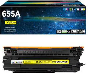 Ennovor 655A Yellow Toner Cartridge Replacement for HP 655A CF452A for HP Color Laser Enterprise M652, M653 M681,M682 Series