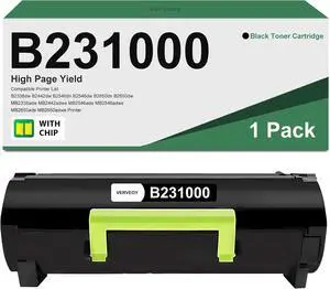 Ennovor Remanufactured B231000 Black Toner Cartridge Replacement for Lexmark B231000 High Yield Print Cartridge for B2338dw B2650dn B2442dw B2546dw B2650dw MB2338adw MB2442adwe Printer (1-Pack, Black)