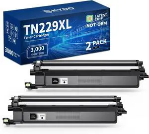 Ennovor TN229XL Black Compatible Toner Cartridges Replacement for TN229 TN-229 TN 229 XL Toner Cartridges to Use with MFC-L3780CDW MFC-L3720CDW HL-L3280CDW HL-L3220CDW Printer(2 Blacks)