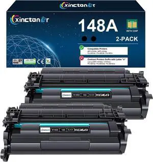 Ennovor 148A Toner Cartridge (with Chip) Compatible Replacement for HP 148A 148X W1480X W1480A Black Toner Cartridge for HP Laser Jet Pro 4001dw 4001dn 4001n MFP 4101fdw 4101fdn Printer (2 Pack)