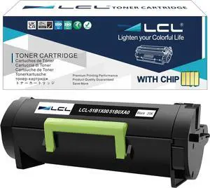 Ennovor LCL 51B1X00 51B0XA0 Black Extra High Yield Toner Cartridge Replacement for Lexmark MS517 MS517DN MS617 MS617DN MX517 MX517DE MX617 MX617DE Printer (1-Pack 20,000 Pages)
