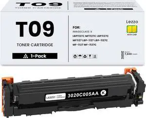 Ennovor T09 Toner Cartridge 1-Pack T09 T09L High Yield Black Toner Replacement for Canon T09 3020C005AA Toner for ImageCLASS X LBP1127 LBP1127C MF1127 MF1127C Series Printer