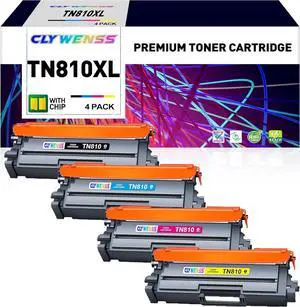 Ennovor TN810 TN-810 Toner Cartridge Replacement for Brother TN810 TN810XL BK/C/M/Y for MFC-L9610CDN MFC-L9630CDN MFC-L9670CDN MFC-EX670W HL-L9410CDN HL-L9430CDNHL-L9470CDN Printer (4-Pack)