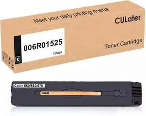 Ennovor CULater 6R1525 Remanufactured Toner Cartridge Replacement for Xerox 006R01525 Black Toner Cartridge for Color 550 560 570 Printer (1 Black)