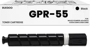 Ennovor GPR-55 Black Toner Cartridge Compatible for Canon GPR55 GPR-55BK 0481C003AA for ImageRunner Advance C5535i C5540i C5550i C5560i Printer