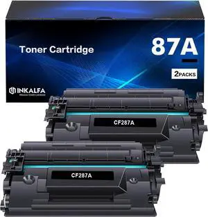 Ennovor CF287A 87A Black Toner Cartridge Compatible for HP 87A CF287A 87X CF287X M506 Toner Cartridge for HP Enterprise M506 M506dn M506n M506x M501 M501dn MFP M527 M527dn M527f Printer Ink 2-Pack