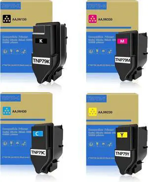 Ennovor TNP79 TNP-79 High Yield Toner Cartridge Replacement for Konica Minolta Bizhub C3350i C4050i C3351i C4051i Printer with AAJW430 AAJW330 AAJW230 AAJW130 (High Yield, 4 Pack)