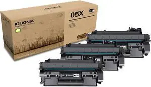 Ennovor 3-Pack 05X CC305X High Yield Black Toner Cartridge(with chip), Replacement for HP 05X CC305X for P2055 (CE456A) P2055d (CE457A) P2055d (CE457A) P2055x (CE460A) Printer