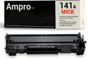 Ennovor Ampro New Replacement for 141A MICR Toner Cartridge for Check Printing is for use in Laser Printers M110, M110W, M110WE, M140W, M140WE, MFP M139. Toner Cartridge Prints 950 Pages