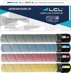 Ennovor LCL TN514 TN-514 High Yield Toner Cartridge Replacement for Konica Minolta TN514K TN-514K TN514C TN514M TN514Y for Bizhub C458 C558 C658 Printers (4-Pack KCMY)