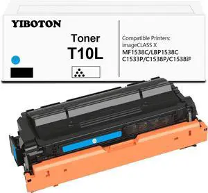 Ennovor T10 T10L Cyan Toner Cartridge Remanufactured Replacement 4565C001 Toner (with New Chip) for Color imageCLASS X LBP1538C MF1538C C1533P C1538P C1538iF Printers(1 Pack)