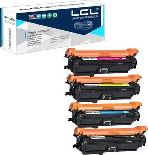 Ennovor LCL Remanufactured Toner Cartridge Replacement for HP 504X 504A CE250X CE251A CE252A CE253A Laserjet CP3525 CP3525dn CP3525n CP3525x CP3530 CM3530 CM3530fs (4-Pack Black Cyan Magenta Yellow)