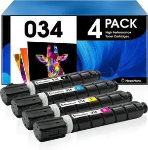 Ennovor MasaiMara 4PK 034 CRG-034 CRG034 Toner Cartridges Replacement for Canon imageCLASS MF810Cdn MF820Cdn Printer | Black (9454B001), Cyan (9453B001), Magenta (9452B001), Yellow (9451B001)