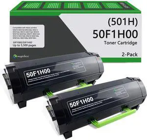 Ennovor 501H 50F1H00 Toner Cartridge High Yield (2-Pack) Compatible Replacement for Lexmark 50F1H00 Toner Cartridge Work with MS310dn MS410dn MS610dn MS312dn MS315dn MS415dn Printer