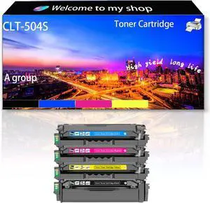 CLT-504S CLT-K504S C504S M504S Y504S Compatible for Samsung Toner Cartridge Xpress C1810W C1860FW CLX-4195 CLX-4195FW CLX-4195N CLX-4195FW CLX-4170 CLP 415 CLP 415N CLP 415NW Printer (Multicolor)