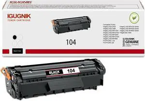 Ennovor 1-Pack Black Cartridge 104 Toner Cartridges, Replacement for Canon Cartridge 104 for imageCLASS MF4100 MF4200 MF4600 Series D420 D450 D480 MF4150d MF4270dn MF4350d MF4370dn MF4690 Printer