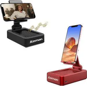 JTEMAN Cell Phone Stand with Wireless Bluetooth Speaker,Gifts for Women and Men,Birthday Christmas for Women Men,Kitchen Gadgets for Men