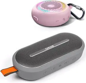 Bluetooth Shower Speaker Waterproof - Small Portable Bluetooth Speaker Wireless with Clip - Powerful Bass and Louder Volume - Colorful Lights and Lightweight