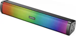 Wireless Bluetooth Sound Bar with Colorful Flash Light, Home Portable Bluetooth Speaker for Home Theater, Office, Outdoor