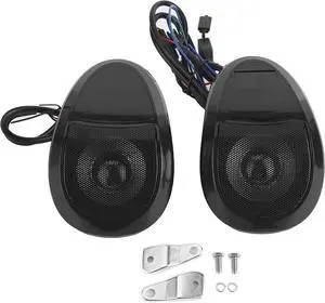 Motorcycle Speaker, Bluetooth Audio Amplifier MP3 Player for 12V ATV UTV, Handlebar Music System, Motorcycle Sound Unit