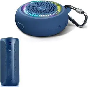 SOWO Waterproof Speaker Bluetooth Wireless- Portable Speaker Loud with Built-in Subwoofer and Tweeter, Extra Bass, Stereo Sound, IP67, Colorful Lights for Party, Outdoor, Camping