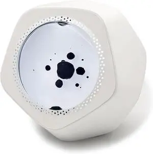 Dynamic Ferrofluid Bluetooth Speaker with Rhythm LED Light & Dancing Liquid Display - Interactive Audio Visualizer for Gaming, Desktop, Home Decor (Magnetic Liquid Art in Glass) (White)