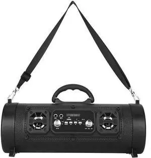 Bluetooth Portable Speaker with Cool DJ Light and Multifunctional Interface Suitable for Family Gatherings and Camping 3000mAh subwoofer Stereo Speaker (Black)