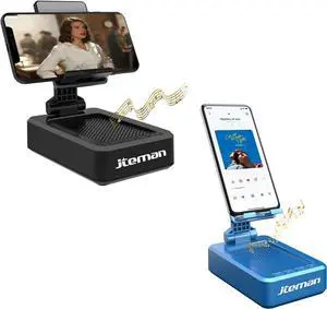 JTEMAN Cell Phone Stand with Portable Bluetooth Speaker, Gifts for Men, Gifts for Women, Kitchen Gadgets for Men,Compatible with iPhone/ipad/Samsung Galaxy