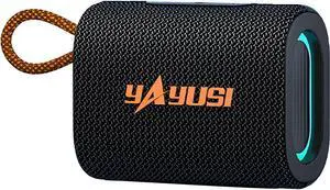 Bluetooth Speaker IPX5 Waterproof with 3 RGB Light Modes, 8H Playtime, 5W HD Sound, TF/AUX Support, Portable for Outdoor/Indoor Use