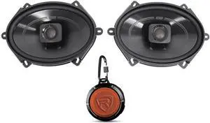 Audiosavings Bundle: Pair of DB572 5x7 225 Watt Car Audio Marine/ATV/Boat Speakers Bundle with Rockville RPB1 10 Watt Waterproof Portable Handheld Bluetooth Speaker+NFC Loud (2 Items)
