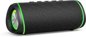 Portable Bluetooth Speaker IPX7 Waterproof, 30W Loud Sound, Bluetooth 5.3, LED Lights, 24H Playtime,Deep Bass TWS Pairing for Outdoor, Home, Party, Beach, Birthday Gift(Black)