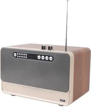 Portable Speaker BT50 Cordless Bluetooth Speaker3000mAh Wooden Retro Cordless Bass Speaker Portable Bluetooth Speaker Support for MP3 WAV WMA