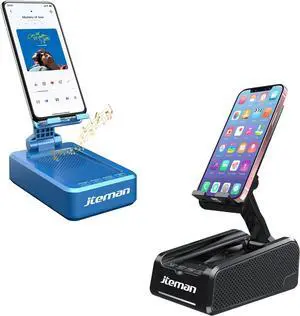 JTEMAN Phone Stand Wireless Bluetooth Speaker,Desktop Kitchen Gadgets Phone Stand,Portable Phone Stand with Speaker,Gifts for Women and Men