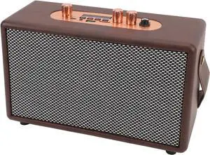 Sanpyl Bluetooth Speaker, 20W Retro Cordless Bluetooth Speaker with 3600mAh Rechargeable Battery, 8H Playtime, Portable Outdoor Speaker for Home Party