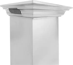 ZLINE Crown Molding in White Stainless Steel with Built-in Bluetooth Speakers