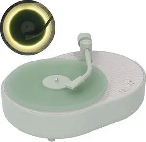 Tangxi Bluetooth Speaker Record Player Shaped, 3 in 1 Wire Less Speakers with Aromatherapy Function & LED Night Light, 2 Light Modes, Portable Bluetooth Speaker for Office Home Decor