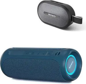 SOWO Wireless Bluetooth Speaker, Ultra Portable Magnetic Speaker, Coverless IP67 Waterproof Design, 24 H Playtime, Small Speaker with Pro Sound, for Indoors, Outdoors, Hiking and Golf Speaker