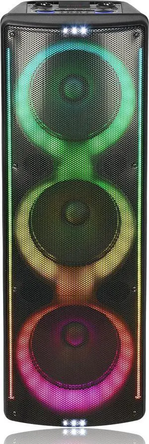 AL-310 3 * 10'' Woofer Portable Bluetooth Speaker with Disco Light,Blazing Powerfuk Sound,Precision-Tuned Bluetooth Stereo Sound, 10 Meters Wireless Range,for Home/Outdoor,Gift