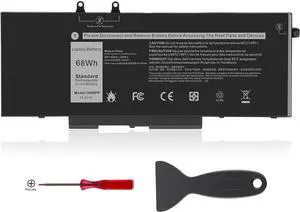 LXHY 3HWPP Laptop Battery Replacement for Dell Latitude 5401 5410 5411 5501 5510 5511 Precision 3541 3551 Inspiron 7706 2-in-1 Inspiron 17 7500/7506 2-in-1 Black 10X1J N2NLL 1VY7F 451-BCMN 15.2V 68Wh