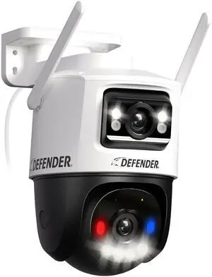 Defender AI POWERED 2K Guard MAX Extreme Night Color Dual Lens PTZ Plug-in Power WiFi 6 Security Camera Defender AI POWERED 2K Guard MAX Extreme Night Color Dual Lens PTZ Plug-in Power WiFi 6 Security Camera