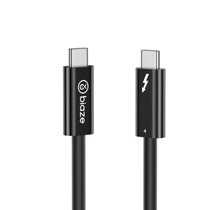 biaze Silver Plated Thunderbolt 4 Cable, 40Gbps Data Sync, 8K/6K@60Hz, 100W Charging (5FT) biaze Silver Plated Thunderbolt 4 Cable, 40Gbps Data Sync, 8K/6K@60Hz, 100W Charging (5FT)