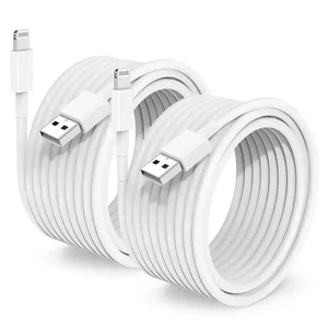 2 Pack Apple MFi Certified Charger Cable 15ft, Lightning to USB Cable Cord 15 Foot, 2.4A Fast Charging,Apple Phone Long Chargers for iPhone 13/12/11/11Pro/11Max/ X/XS/XR/XS Max/8/7/6 White 2 Pack Apple MFi Certified Charger Cable 15ft, Lightning to USB Cable Cord 15 Foot, 2.4A Fast Charging,Apple Phone Long Chargers for iPhone 13/12/11/11Pro/11Max/ X/XS/XR/XS Max/8/7/6 White
