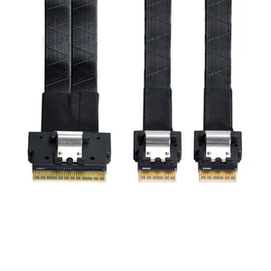 chenyang CY SFF-8654 8i 74Pin Male to Dual SFF-8654 4i 38Pin Male PCI-E Ultraport Slimline SAS Slim 4.0 Cable 40cm PCI-Express chenyang CY SFF-8654 8i 74Pin Male to Dual SFF-8654 4i 38Pin Male PCI-E Ultraport Slimline SAS Slim 4.0 Cable 40cm PCI-Express