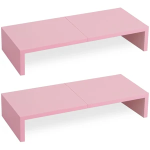 TEAMIX 2 Pack Pink Monitor Riser-20L inch, Cute Monitor Stand for Desk, Wood Sturdy TV/Screen/PC/Printer/Laptop Riser, Computer Shelf with Storage Desktop Organizer for Home Office TEAMIX 2 Pack Pink Monitor Riser-20L inch, Cute Monitor Stand for Desk, Wood Sturdy TV/Screen/PC/Printer/Laptop Riser, Computer Shelf with Storage Desktop Organizer for Home Office