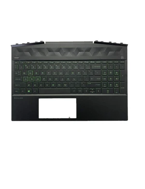 Replacement for HP Gaming Pavilion 15-DK 15-DK0126TX TPN-C141 Laptop Upper Case Palmrest Green Backlit Keyboard Assembly Part L57593-001 AP2K8000310 Replacement for HP Gaming Pavilion 15-DK 15-DK0126TX TPN-C141 Laptop Upper Case Palmrest Green Backlit Keyboard Assembly Part L57593-001 AP2K8000310