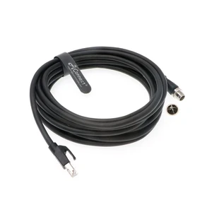AConnect M12-RJ45-XCode-Ethernet-Shielded-Industrial Cable for Cognex Industrial Camera M12 8Pin X-Code Male to RJ45 Cat6a Flexible Waterproof 16Ft^^5M AConnect M12-RJ45-XCode-Ethernet-Shielded-Industrial Cable for Cognex Industrial Camera M12 8Pin X-Code Male to RJ45 Cat6a Flexible Waterproof 16Ft^^5M