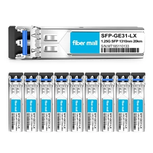 FiberMall 1G SFP LX for HPE Procurve J4859C/J4859B/J4859A/HPE Aruba J4859D 1000BASE-LX/LH 1.25Gb/s Mini-GBIC SFP Transceiver Module, Single Mode, 1310nm, 20km LC DOM, Pack of 10 FiberMall 1G SFP LX for HPE Procurve J4859C/J4859B/J4859A/HPE Aruba J4859D 1000BASE-LX/LH 1.25Gb/s Mini-GBIC SFP Transceiver Module, Single Mode, 1310nm, 20km LC DOM, Pack of 10