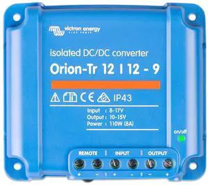 Victron Energy Orion-Tr DC to DC Converter - 12/12-Volt 9 amp 110-Watt - IP43 Protected - for Dual Battery Systems - Isolated